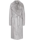 Reiss Lennox - Womens Longline Shearling Coat In Grey, Size Xs