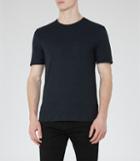 Reiss Jester - Mens Slub Crew-neck T-shirt In Blue, Size Xs