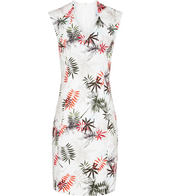 Reiss Selena Dress - Womens Printed Dress In White, Size 4