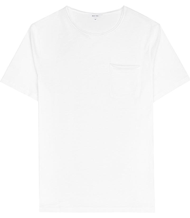 Reiss Imperial - Mens Raw Edge T-shirt In White, Size Xs