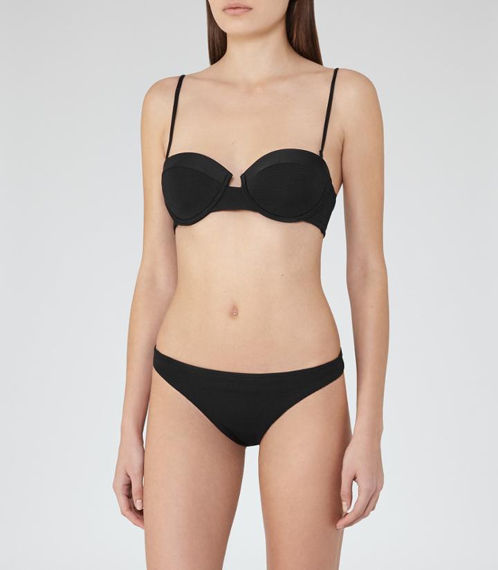 Reiss Mirtha T - Womens Underwired Bikini Top In Black, Size Xs