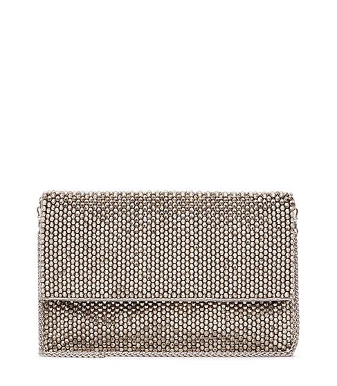 Reiss Minty Crystal-embellished Evening Bag