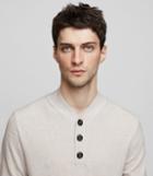 Reiss Mount - Button Collar Jumper In Grey, Mens, Size Xs