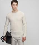 Reiss Prince - Ribbed Crew-neck Jumper In Brown, Mens, Size S