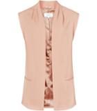 Reiss Gita Gilet - Womens Open-front Gilet In Pink, Size 4