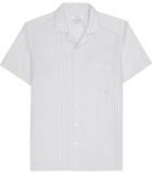 Reiss Scarlet Stripe Cuban Collar Shirt