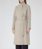 Reiss Elias - Womens Collarless Coat In Brown, Size 6