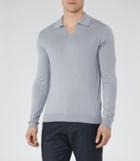 Reiss Grammar - Mens Silk And Cotton Top In Blue, Size Xs