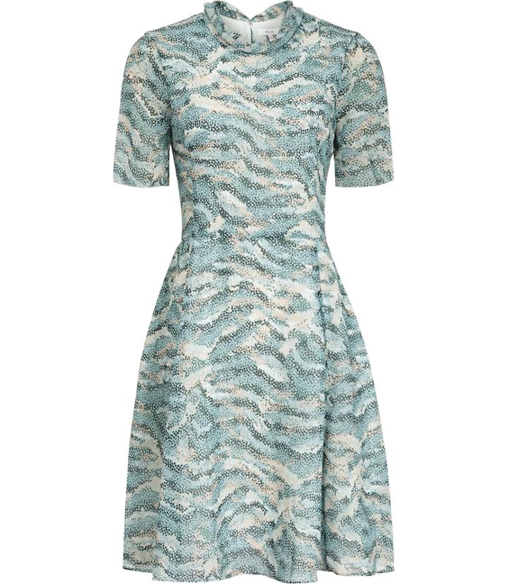 Reiss Somerset - Womens Printed Dress In Green, Size 4