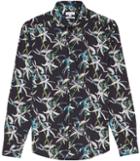 Reiss Ventus - Mens Floral Print Shirt In Black, Size Xs