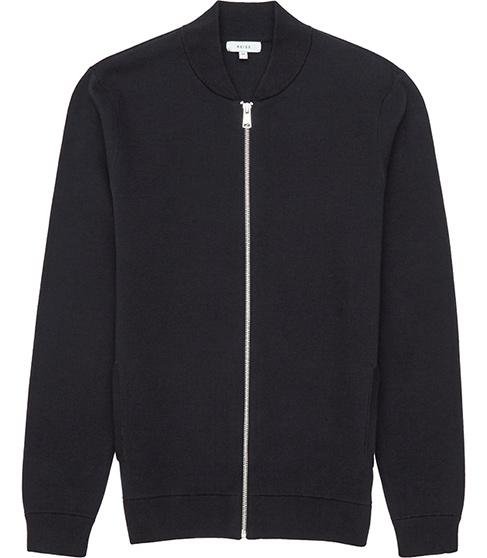 Reiss Fuller Knitted Bomber Jacket