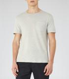 Reiss Bernie - Cotton And Linen T-shirt In Blue, Mens, Size S