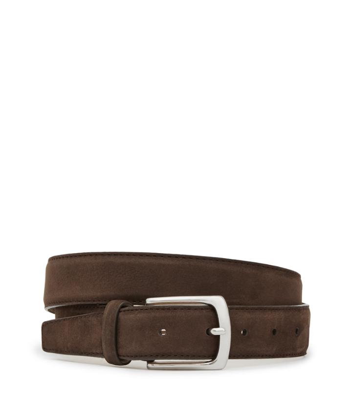 Reiss Kurzwell - Mens Slim Suede Belt In Brown, Size 36