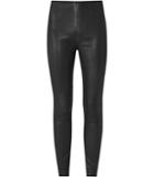 Reiss Patti - Womens Leather Leggings In Black, Size 8