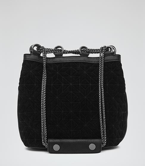 Reiss Lockie Stitched Stitch Detail Shoulder Bag