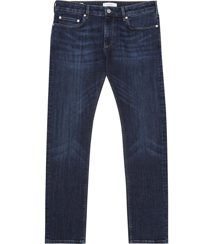 Reiss Crimson - Mens Stretch Jeans In Blue, Size 28