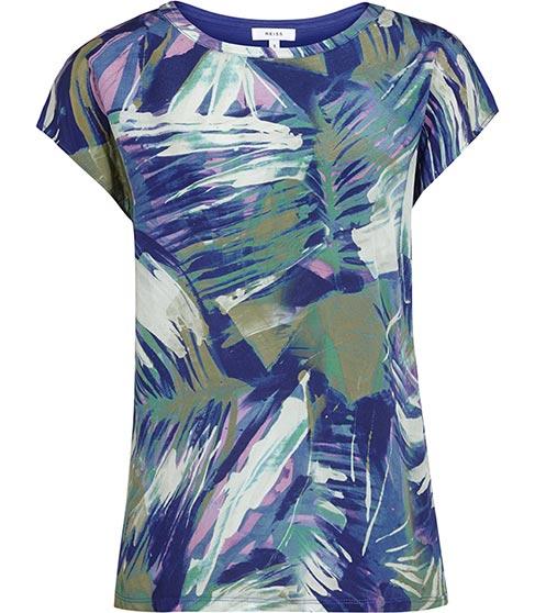 Reiss Billie Silk-front T-shirt