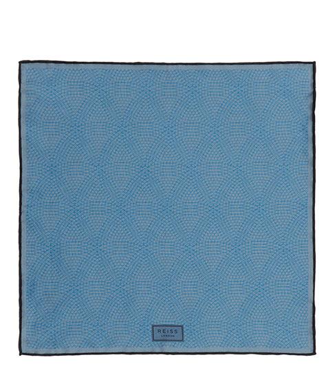 Reiss Bolt Patterned Silk Pocket Square