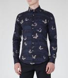 Reiss Ocella - Mens Embroidered Shirt In Blue, Size S