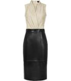 Reiss Birdie Suede And Leather Dress