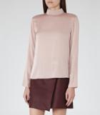 Reiss Lilah - Womens Button-back Blouse In Red, Size 14