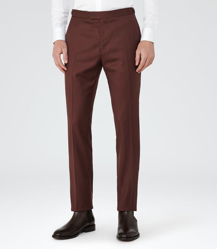 Reiss Houston T - Mens Slim-fit Trousers In Pink, Size 32