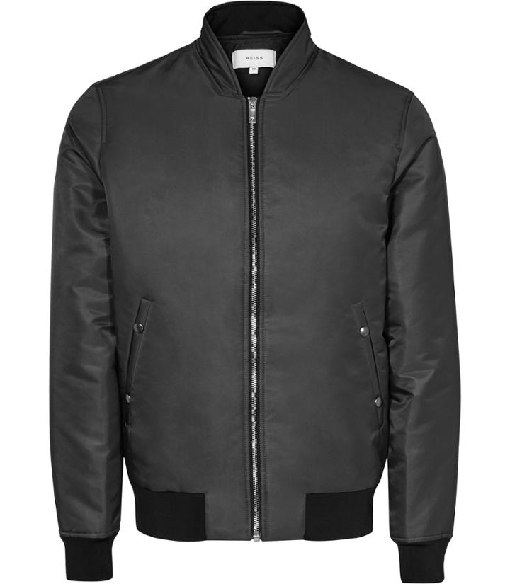 Reiss Lawrence - Mens Bomber Jacket In Black, Size Xs