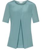 Reiss Larsen - Womens Silk-front T-shirt In Blue, Size Xs