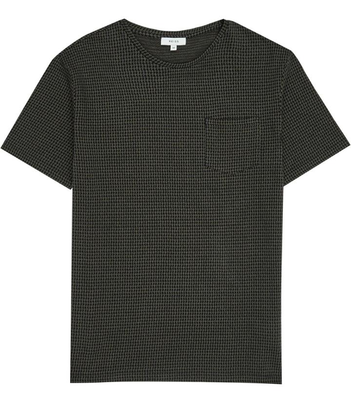 Reiss Wallace - Mens Jacquard Weave T-shirt In Brown, Size Xs