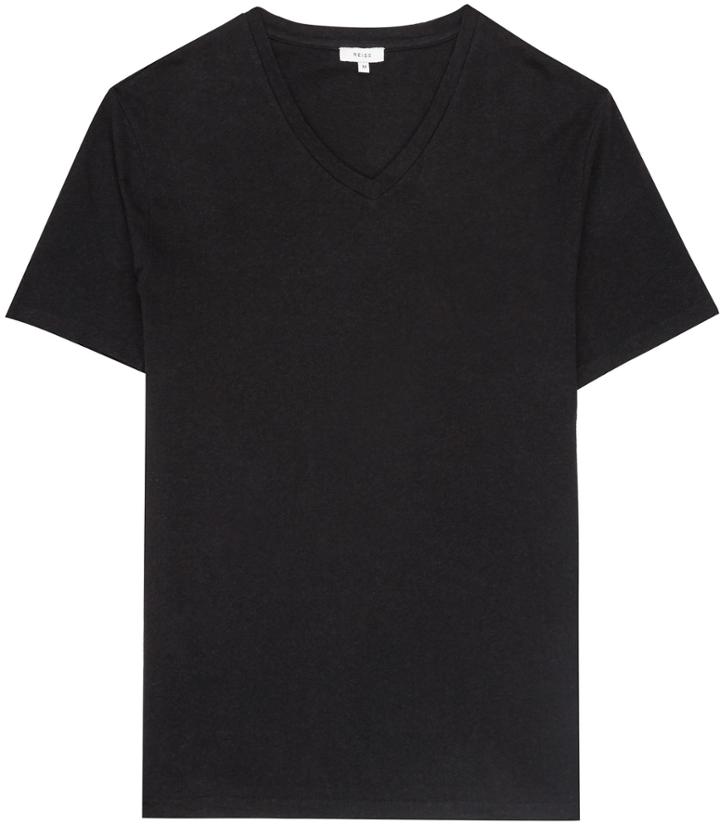 Reiss Harvest - Mens Linen Blend T-shirt In Black, Size Xs