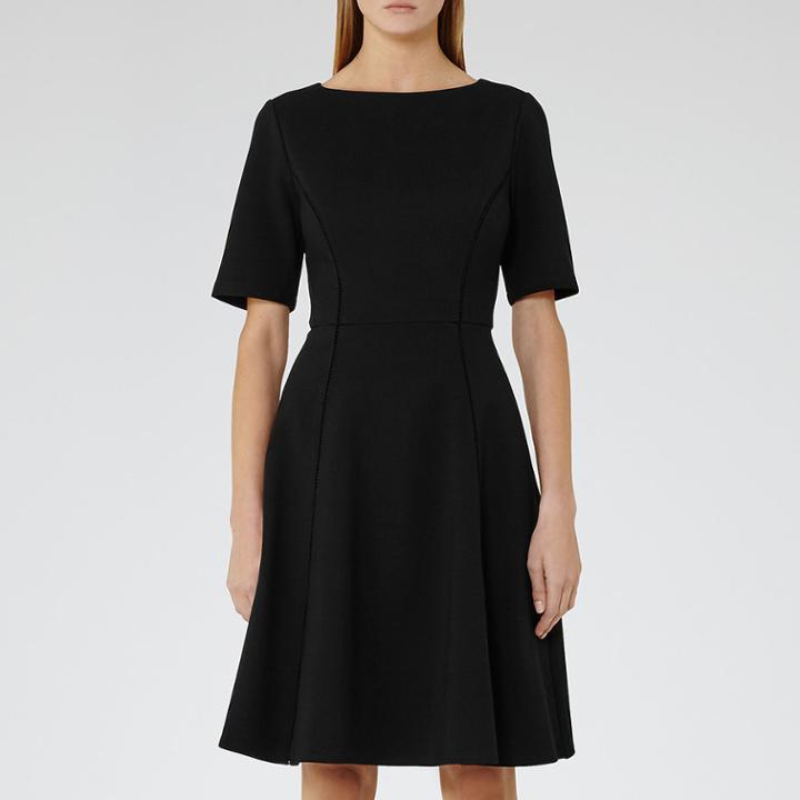 Reiss Tianna - Womens Fit And Flare Dress In Black