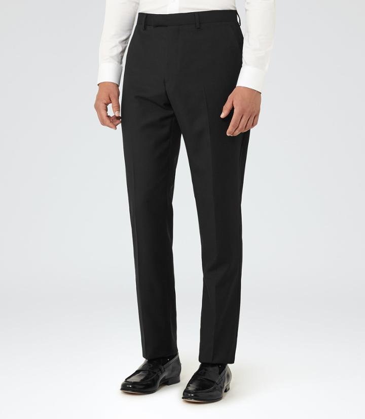 Reiss Harry T - Modern-fit Trousers In Black, Mens, Size 28