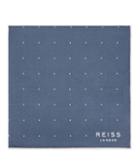 Reiss Planet - Mens Silk Twill Pocket Square In Blue, Size One Size