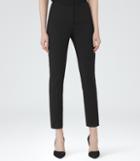 Reiss Lee Trousers - Womens Cropped Tailored Trousers In Black, Size 4