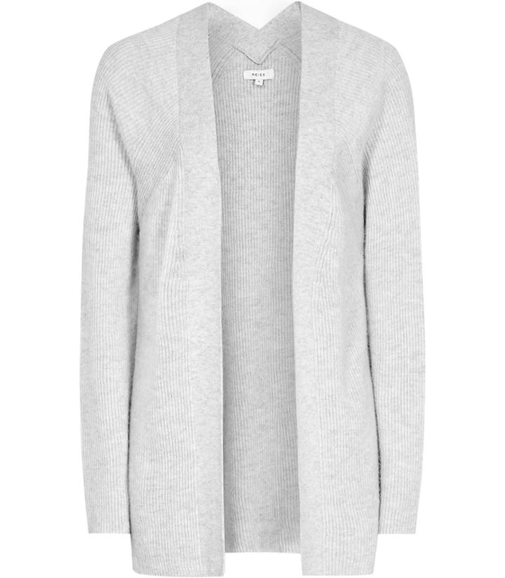 Reiss Marley - Womens Open-front Cardigan In Grey, Size Xs