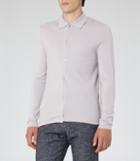 Reiss Dragon - Mens Textured Polo Shirt In Grey, Size M