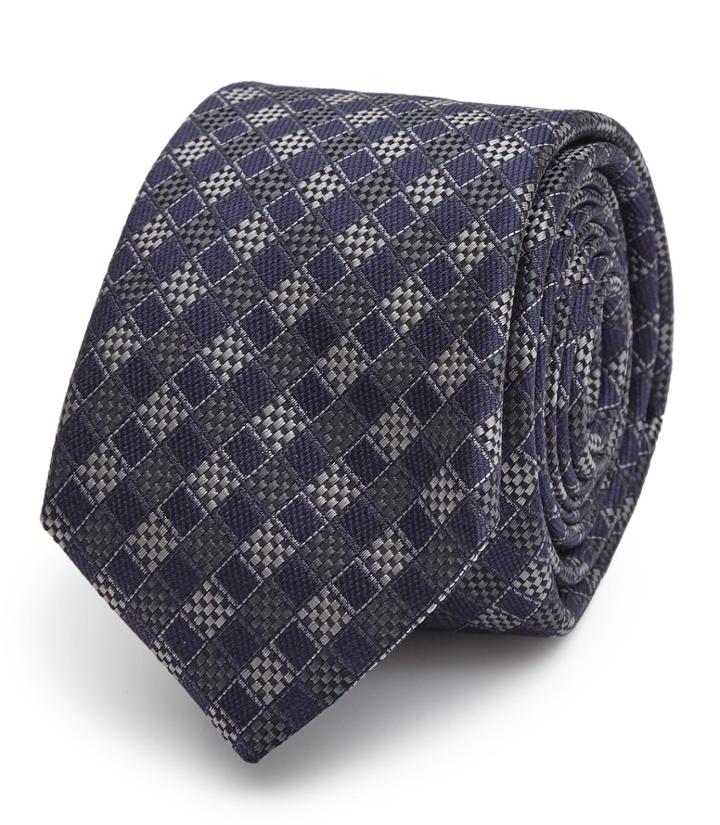 Reiss Nobile - Mens Check Silk Blend Tie In Blue, Size One Size