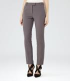 Reiss Joanne - Womens Slim-leg Trousers In Grey, Size 4