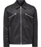 Reiss Jurassic Zip Detail Leather Jacket