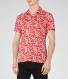 Reiss Raquet - Liberty Print Cuban Collar Shirt In Pink, Mens, Size S