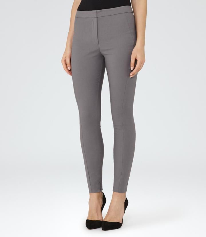 Reiss Darlas - Skinny Tailored Trousers In Brown, Womens, Size 0