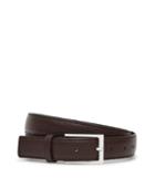 Reiss Theo - Mens Textured Leather Belt In Brown, Size 30