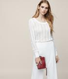 Reiss Flora - Open-weave Jumper In White, Womens, Size Xs