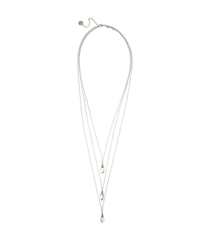 Reiss Ister - Womens Layered Drop Necklace With Crystals From Swarovski In Brown, Size One Size