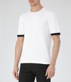 Reiss Brewer - Short Sleeve Knit In White, Mens, Size S