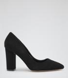 Reiss Ellen Block-heel Suede Shoes