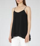 Reiss Eve - Layered Cami In Black, Womens, Size 0