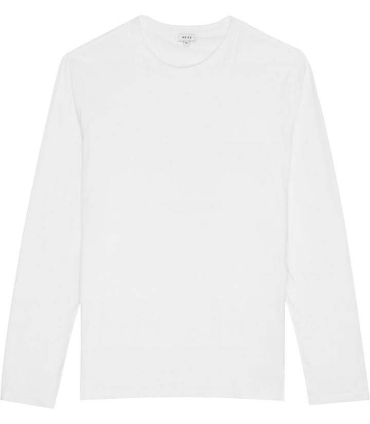 Reiss Maxwell - Mens Long Sleeve T-shirt In White, Size Xs