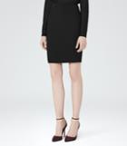 Reiss Vara Skirt - Womens Tailored Skirt In Black, Size 14