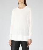 Reiss Clover - Womens Round-neck Jumper In White, Size 4
